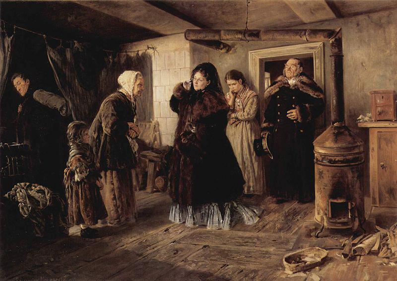 Vladimir Makovsky Armenbesuch oil painting picture